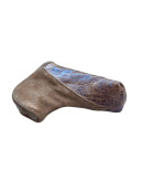 Brown Croc Leather Blade Putter Cover