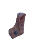 Brown Croc Leather Blade Putter Cover