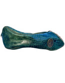 Green Croc Leather Driver Cover