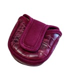 Red Croc Leather Mallet Putter Cover