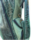 Green Croc Leather Golf Bag