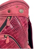 Red Croc Leather Golf Bag