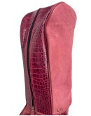 Red Croc Leather Golf Bag